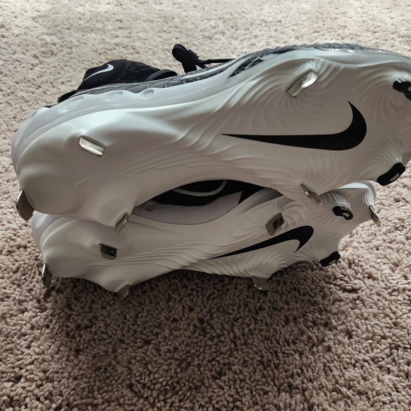 Nike Alpha Huarache NXT Metal Men's Black/WhiteCleats - DJ6517-001 New - Picture 16 of 16